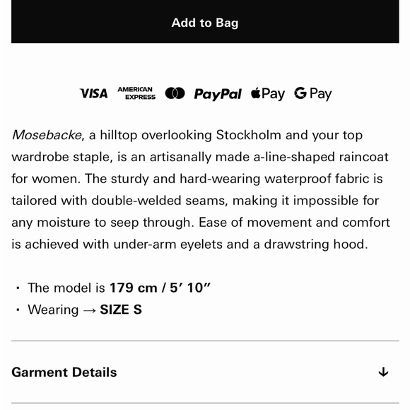 Stutterheim Mosebacke A-line raincoat light sand XXXS gray beige tan jacket - Picture 11 of 11